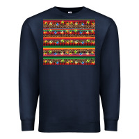 Navy Christmas lights serape Premium Sweatshirt - BarkalooDesign