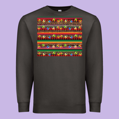 Christmas Lights Serape Premium Sweatshirt Designed By Barkaloodesign