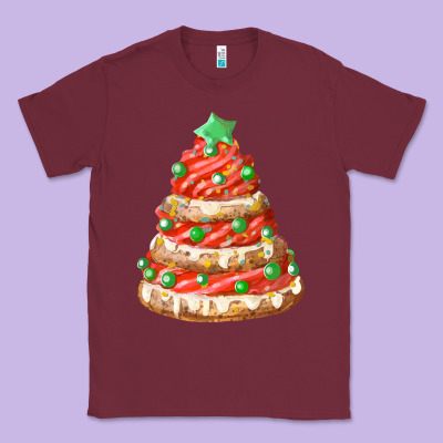 Red Christmas Cookie Cake Fa Element Classic Tee Designed By Fadigitalartstudio