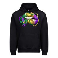 Black mardi gras lips Urban Hoodie - LillyAllenDesigns
