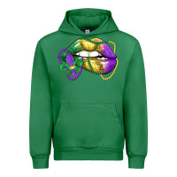 Emerald mardi gras lips Urban Hoodie - LillyAllenDesigns