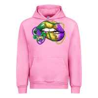 Fuchsia Pink mardi gras lips Urban Hoodie - LillyAllenDesigns