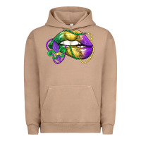 Pigment Burro mardi gras lips Urban Hoodie - LillyAllenDesigns