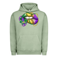 Pigment Oil Green mardi gras lips Urban Hoodie - LillyAllenDesigns