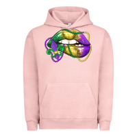 Pigment Salmon mardi gras lips Urban Hoodie - LillyAllenDesigns