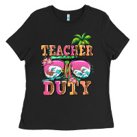 Black teacher off duty Ladies Tee - AdoDesignShop