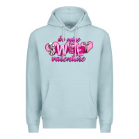 Blue Mist be mine sweet valentine Premium Hoodie - NancyCooperArtShop