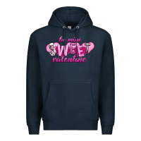 Navy be mine sweet valentine Premium Hoodie - NancyCooperArtShop