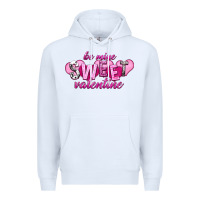 White be mine sweet valentine Premium Hoodie - NancyCooperArtShop