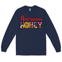Navy American honey Long Sleeve Tee - Neo Western