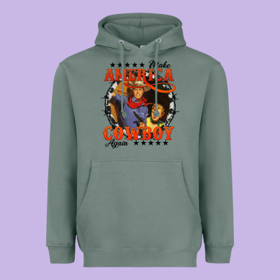 Make America Cowboy Again Heavyweight Hoodie Designed By Adodesignshop