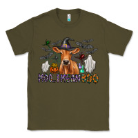 Army Green Moo I Mean Boo Classic Tee - CowhideDigitalArt