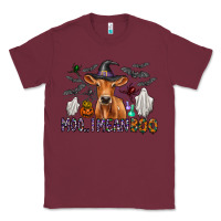 Burgundy Moo I Mean Boo Classic Tee - CowhideDigitalArt