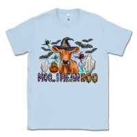 Dusty Blue Moo I Mean Boo Classic Tee - CowhideDigitalArt
