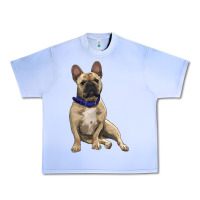 Grape Ice french bulldog with royal blue Urban Heavy Tee - RanaPortraitStore