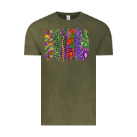 Mardi Gras Brush Strokes King Cake And Craw Fish Vintage Tee | Teevron