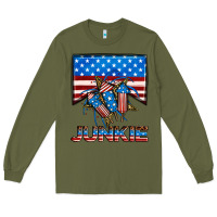 Army Green American junkie Long Sleeve Tee - Neo Western