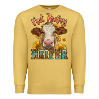 Antique Gold heifer with sunflowers Premium Sweatshirt - LillyAllenDesigns