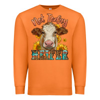 Carrot heifer with sunflowers Premium Sweatshirt - LillyAllenDesigns