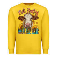 Lemon heifer with sunflowers Premium Sweatshirt - LillyAllenDesigns
