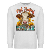 Oatmeal Heather heifer with sunflowers Premium Sweatshirt - LillyAllenDesigns