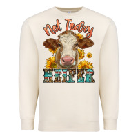 Sandshell heifer with sunflowers Premium Sweatshirt - LillyAllenDesigns