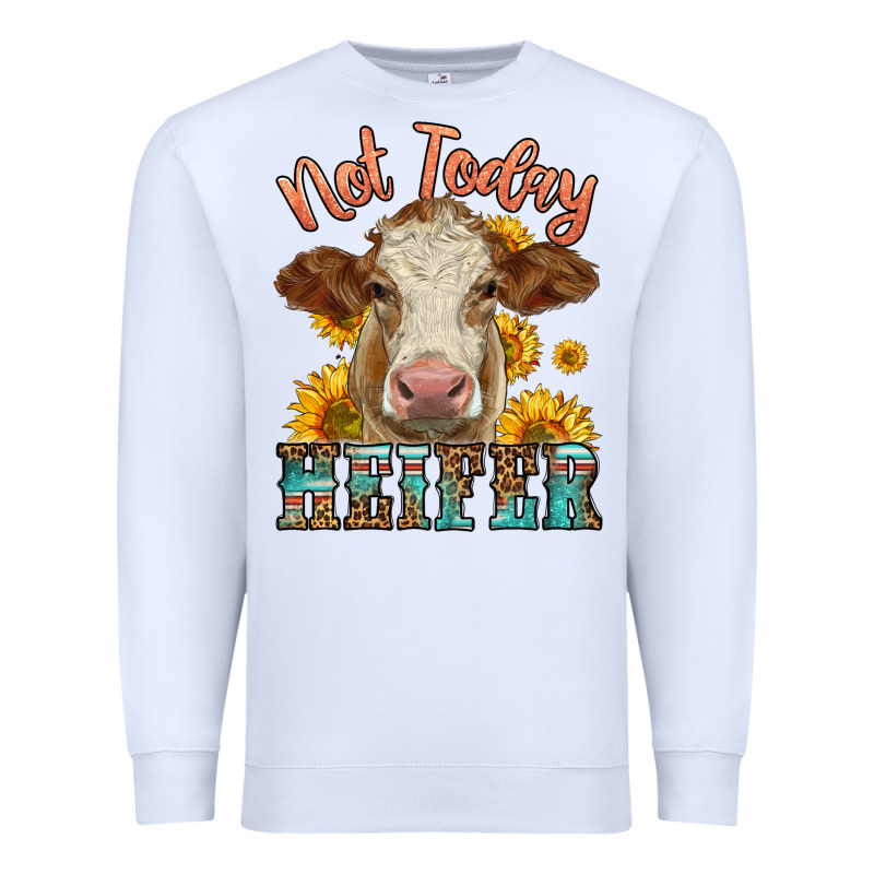 Heifer With Sunflowers Premium Sweatshirt by LillyAllenDesigns | Teevron