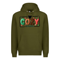 Army Green cozy season Premium Hoodie - MaliasSmallBusiness