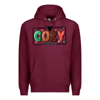 Burgundy cozy season Premium Hoodie - MaliasSmallBusiness