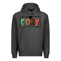 Charcoal Heather cozy season Premium Hoodie - MaliasSmallBusiness