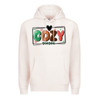 Pale Pink cozy season Premium Hoodie - MaliasSmallBusiness