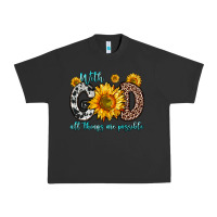 Pigment Black with god all things are possible sunflower Urban Heavy Tee - Zillion Design Studio