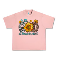 Salmon with god all things are possible sunflower Urban Heavy Tee - Zillion Design Studio