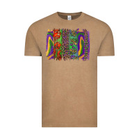 Vintage Coffee Mardi Gras Brushstrokes Vintage Tee - RanaPortraitStore