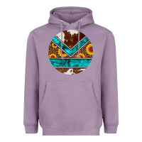 Lavender turquoise cowhide leopard sunflowers round Heavyweight Hoodie - Artiststas