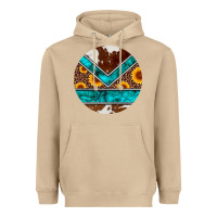Mushroom turquoise cowhide leopard sunflowers round Heavyweight Hoodie - Artiststas