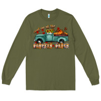 Army Green meet me af the pumpkin patch Long Sleeve Tee - CowhideDigitalArt