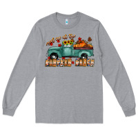Heather Grey meet me af the pumpkin patch Long Sleeve Tee - CowhideDigitalArt
