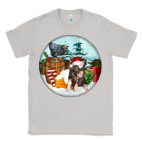 Moon Dust Christmas Pig With Chicken Classic Tee - FaDigitalArtStudio