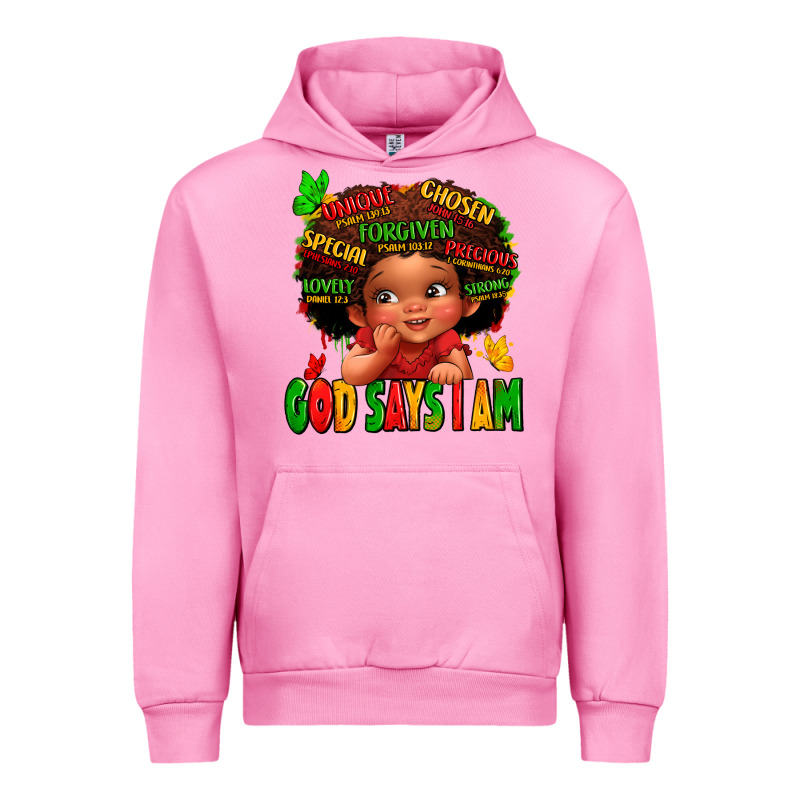 God Says I Am Juneteenth Kid Urban Hoodie by LillyAllenDesigns | Teevron