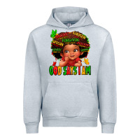 Heather Grey god says i am juneteenth kid Urban Hoodie - LillyAllenDesigns