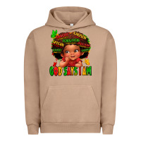 Pigment Burro god says i am juneteenth kid Urban Hoodie - LillyAllenDesigns