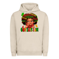 Pigment French Oak god says i am juneteenth kid Urban Hoodie - LillyAllenDesigns