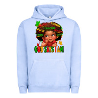 Pigment Grape Ice god says i am juneteenth kid Urban Hoodie - LillyAllenDesigns