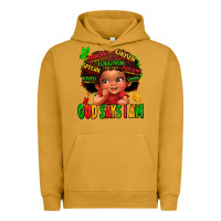 Pigment Peanut Butter god says i am juneteenth kid Urban Hoodie - LillyAllenDesigns