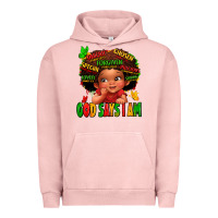 Pigment Salmon god says i am juneteenth kid Urban Hoodie - LillyAllenDesigns