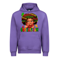 Tulip god says i am juneteenth kid Urban Hoodie - LillyAllenDesigns