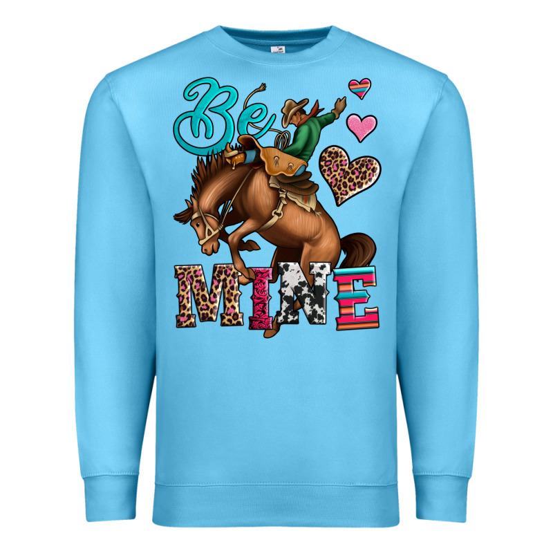 Be Mine Cowboy Rodeo Valentines Day Premium Sweatshirt by Jasminsmagicworld | Teevron