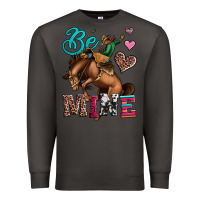 Smoke be mine cowboy rodeo valentines day Premium Sweatshirt - Jasminsmagicworld
