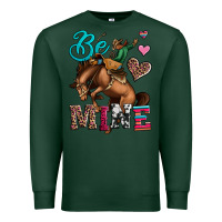 Sports Green be mine cowboy rodeo valentines day Premium Sweatshirt - Jasminsmagicworld